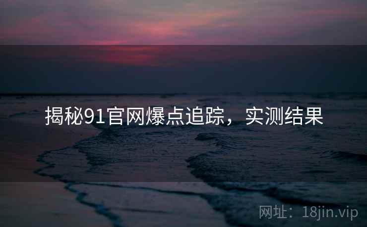 揭秘91官网爆点追踪，实测结果